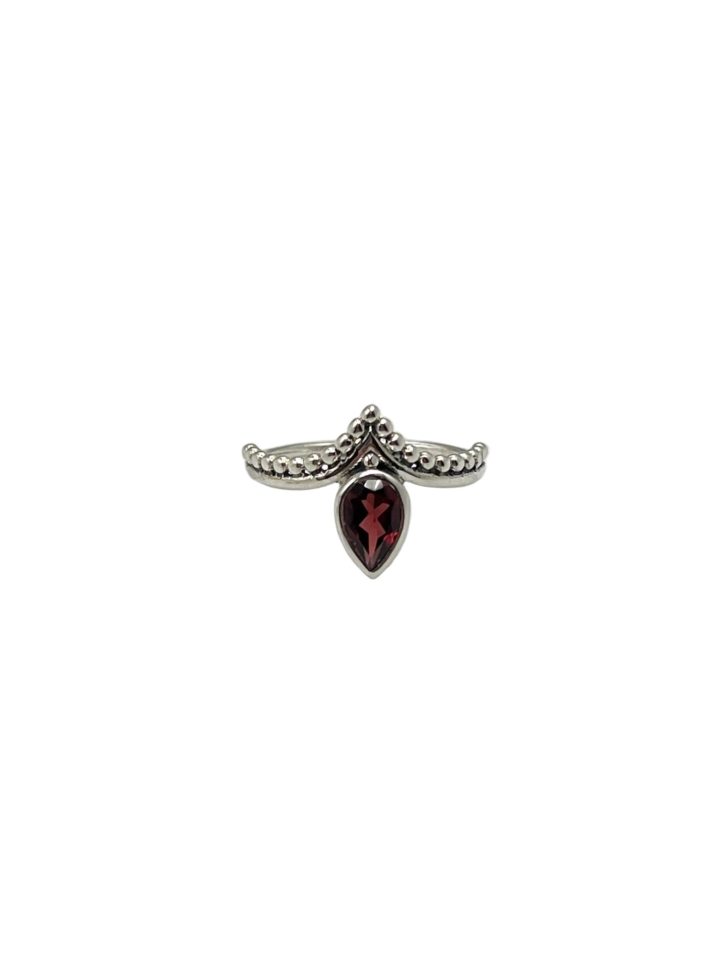 Beaded Teardrop Gemstone Rings