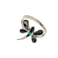 Sterling Silver Abalone Shell Dragonfly Ring