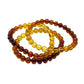 Polished Variegated Amber Beaded Bracelets