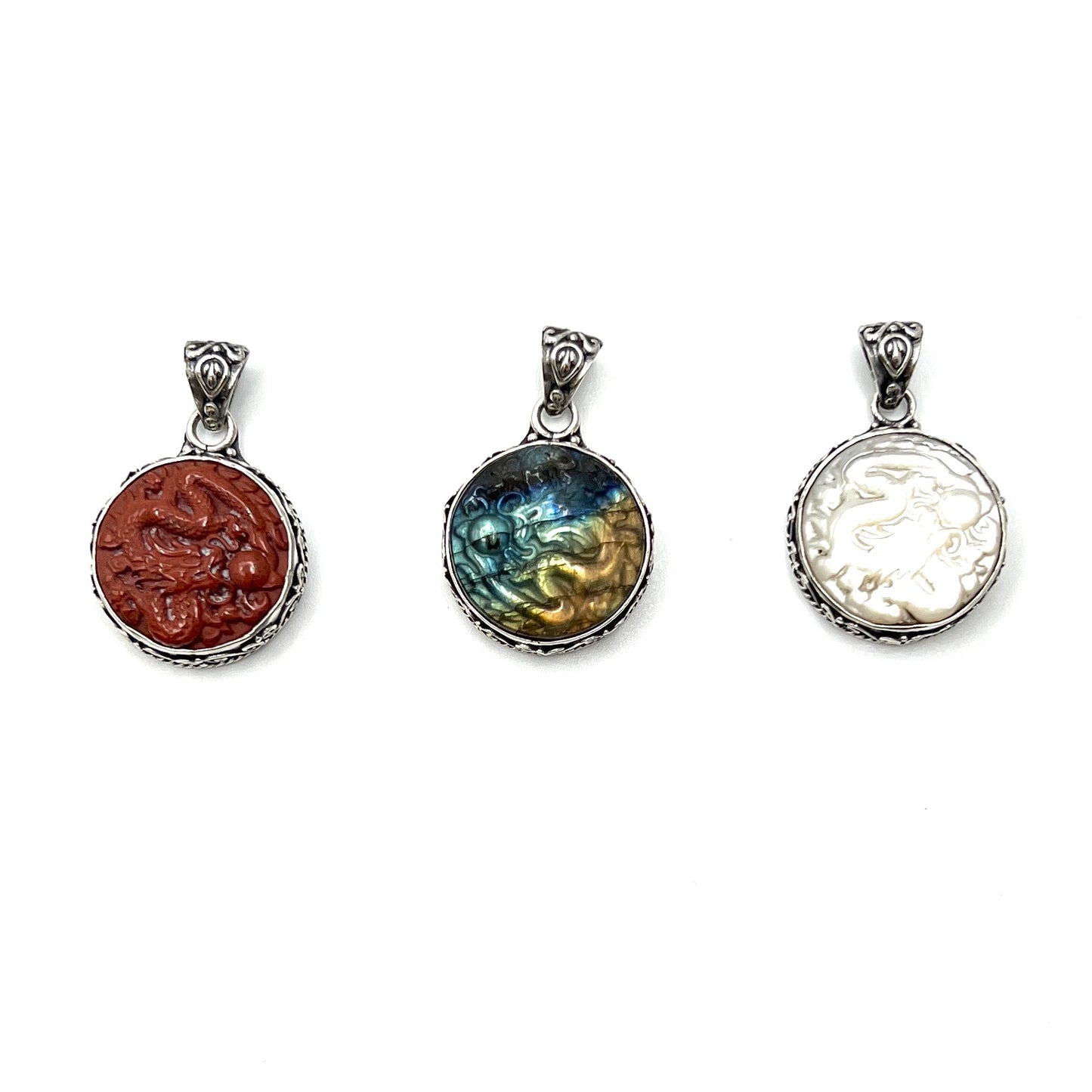 Dragon Gemstone Pendants