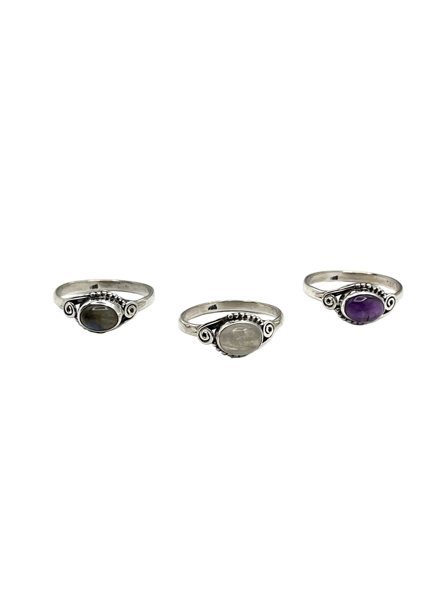 Oval Gemstone Rings
