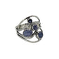 Sterling Silver Tanzanite Wave Ring