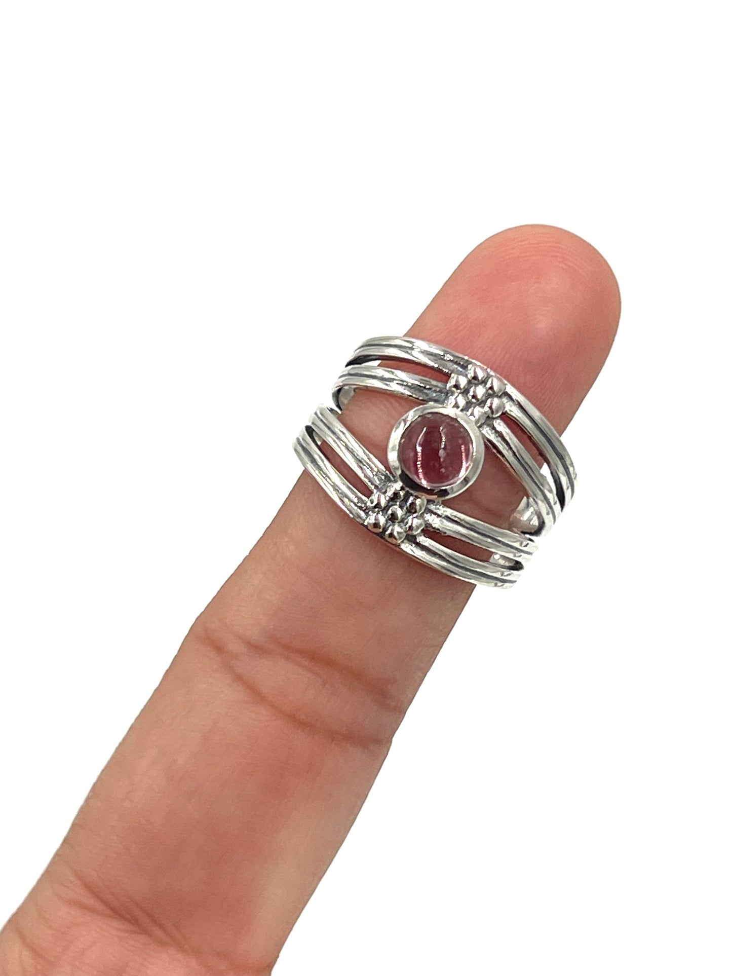 Pink Tourmaline Bindi Ring