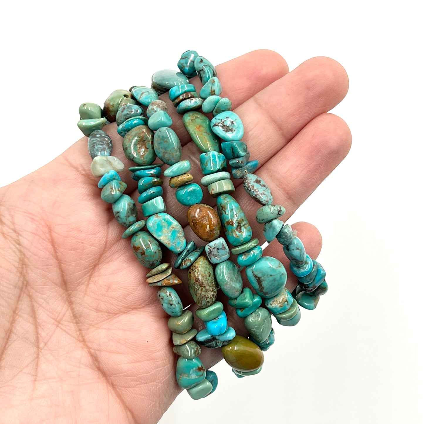 Natural Turquoise Stretchy Bracelets