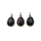 Sterling Silver Beaded Fluorite Teardrop Pendants