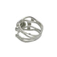 Sterling Silver Multi Gemstone Wavy Wrap Rings
