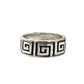 Sterling Silver Greek Meander Wide Ring