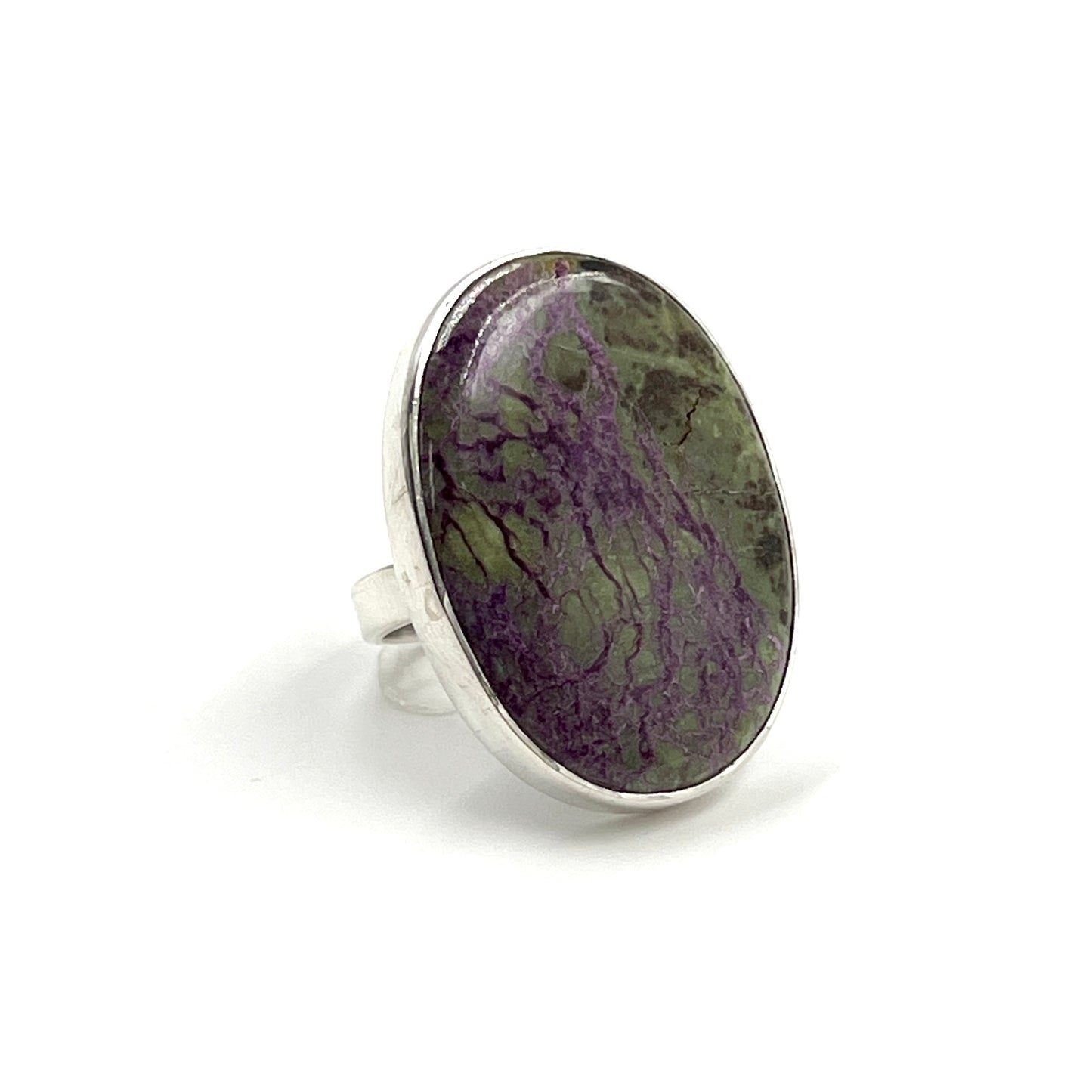 Sterling Silver Stichtite Oval Ring