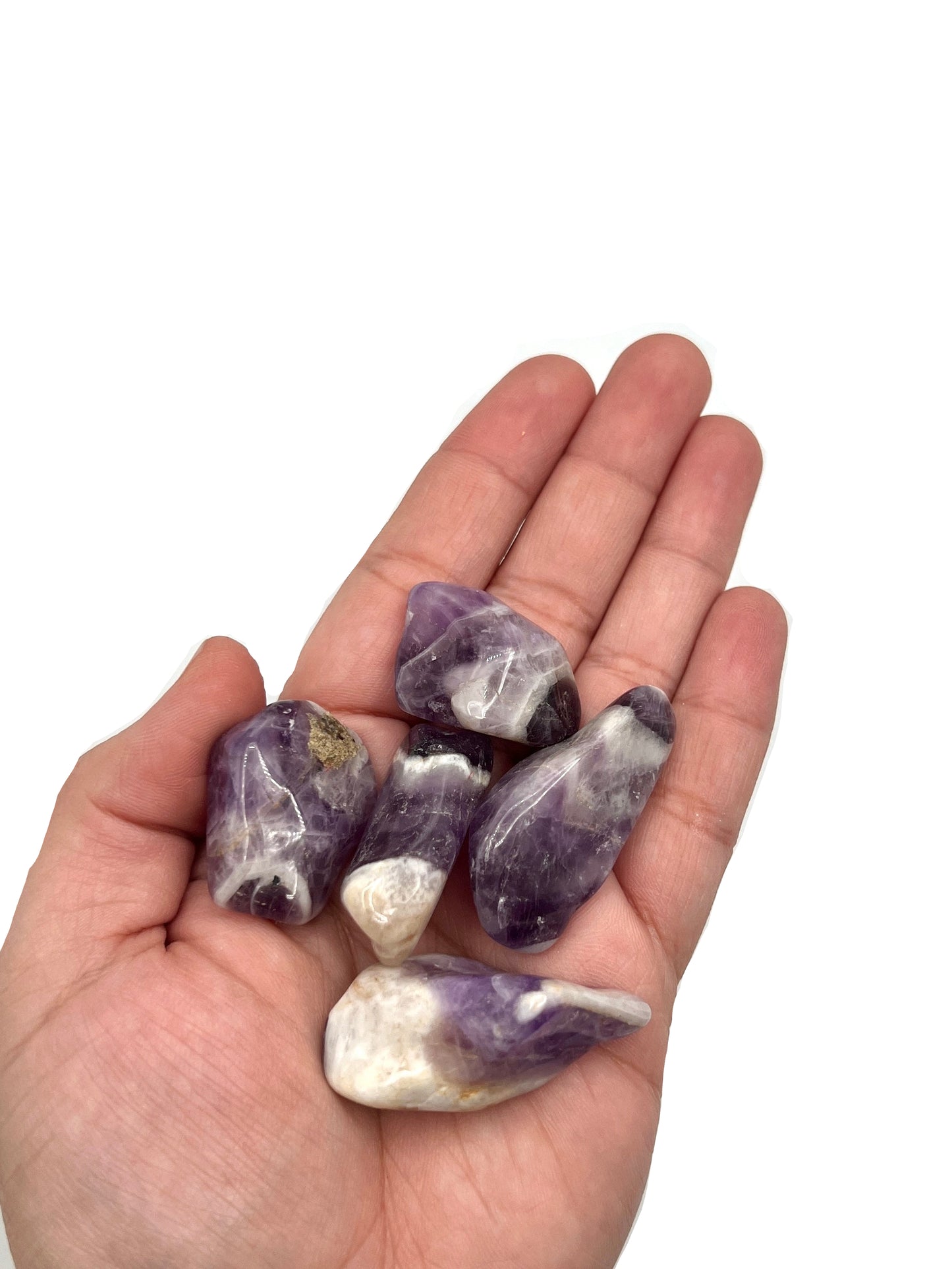 Chevron Amethyst Tumbles