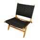 Black Rattan Teakwood Chair