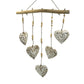 Wood Heart Mobiles