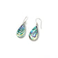 Sterling Silver Teardrop Abalone Earrings