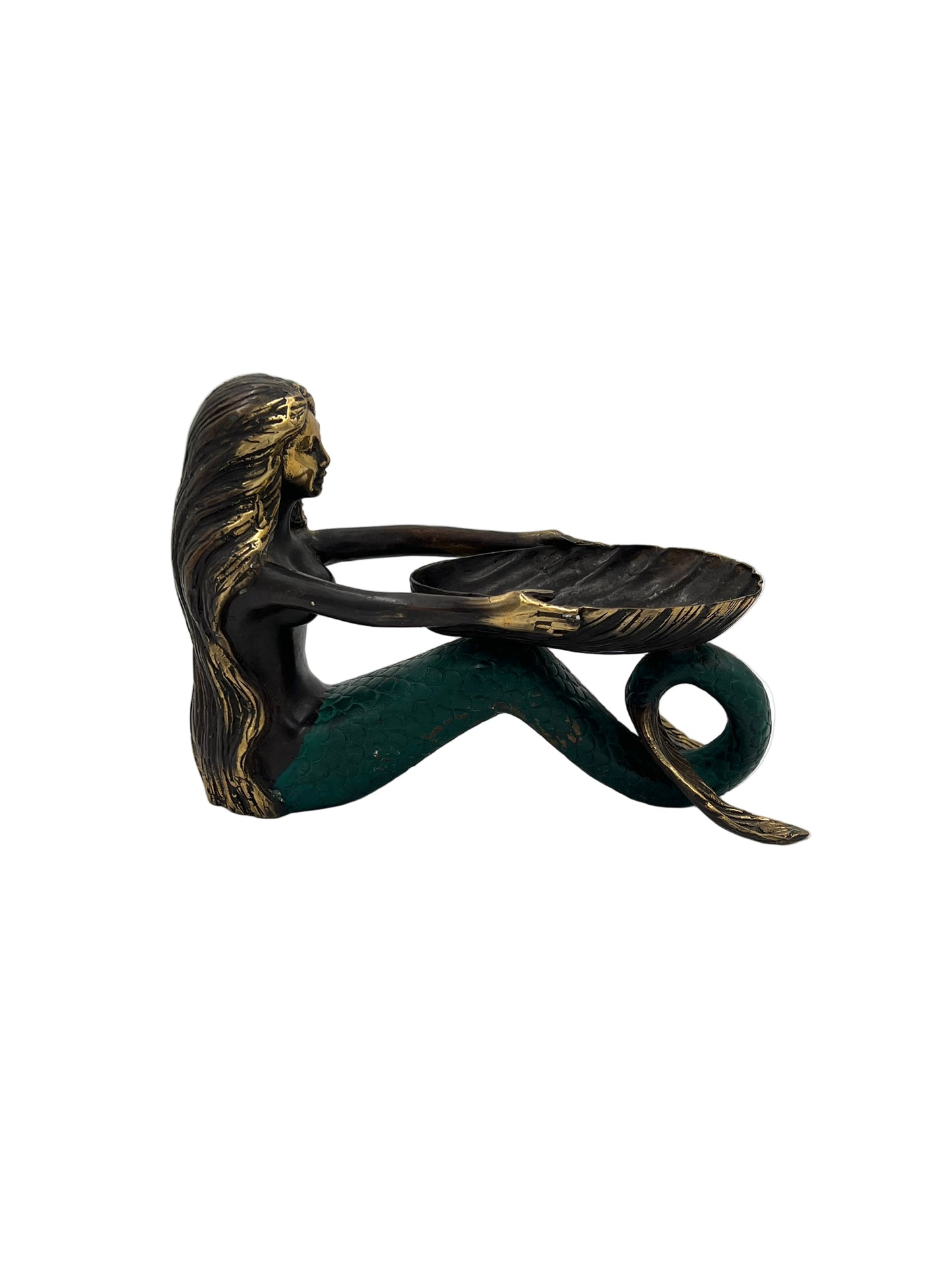 Oxidized Bronze Green Tail Mermaid