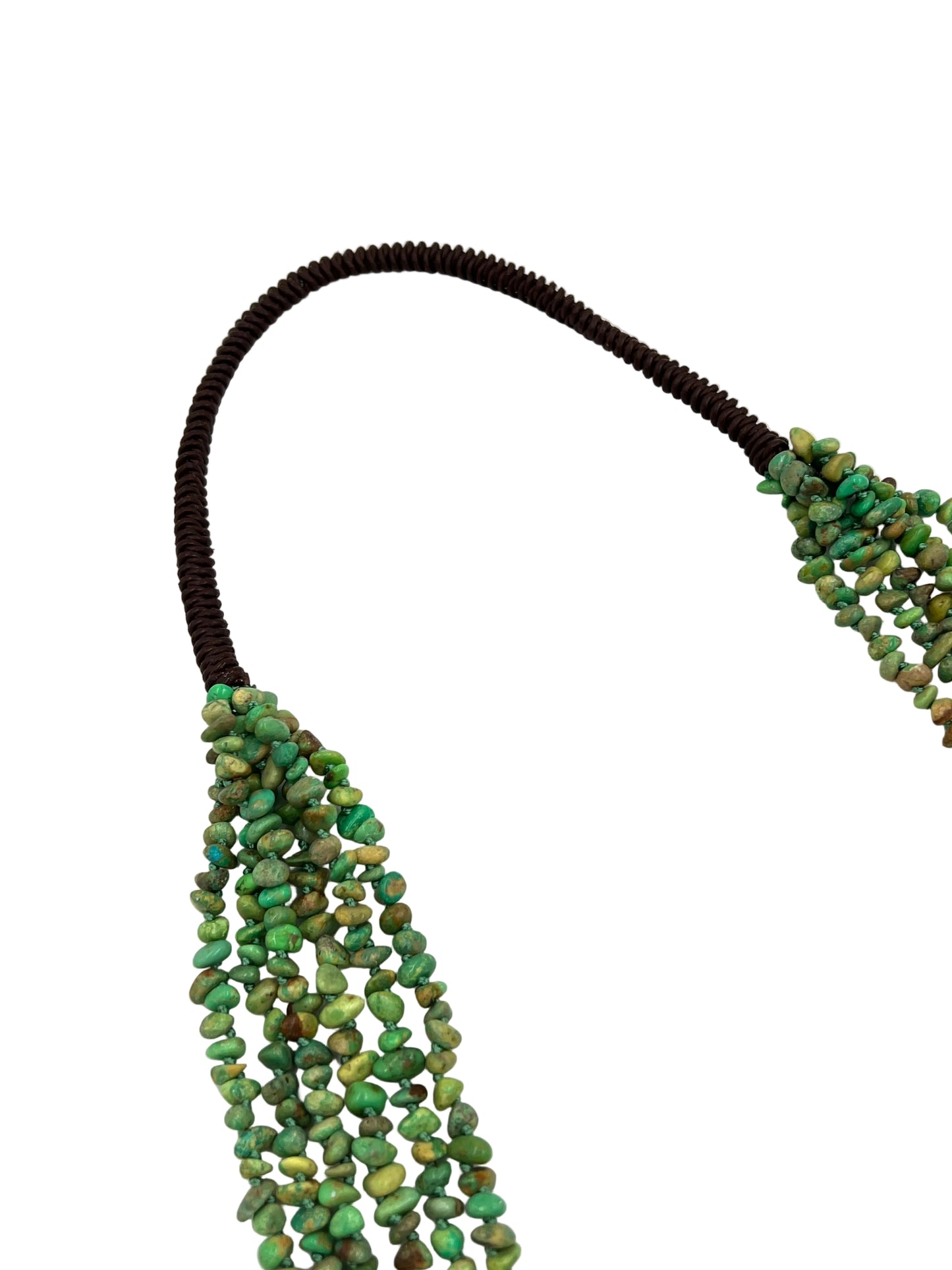 Hand Knotted Green Turquoise Necklace