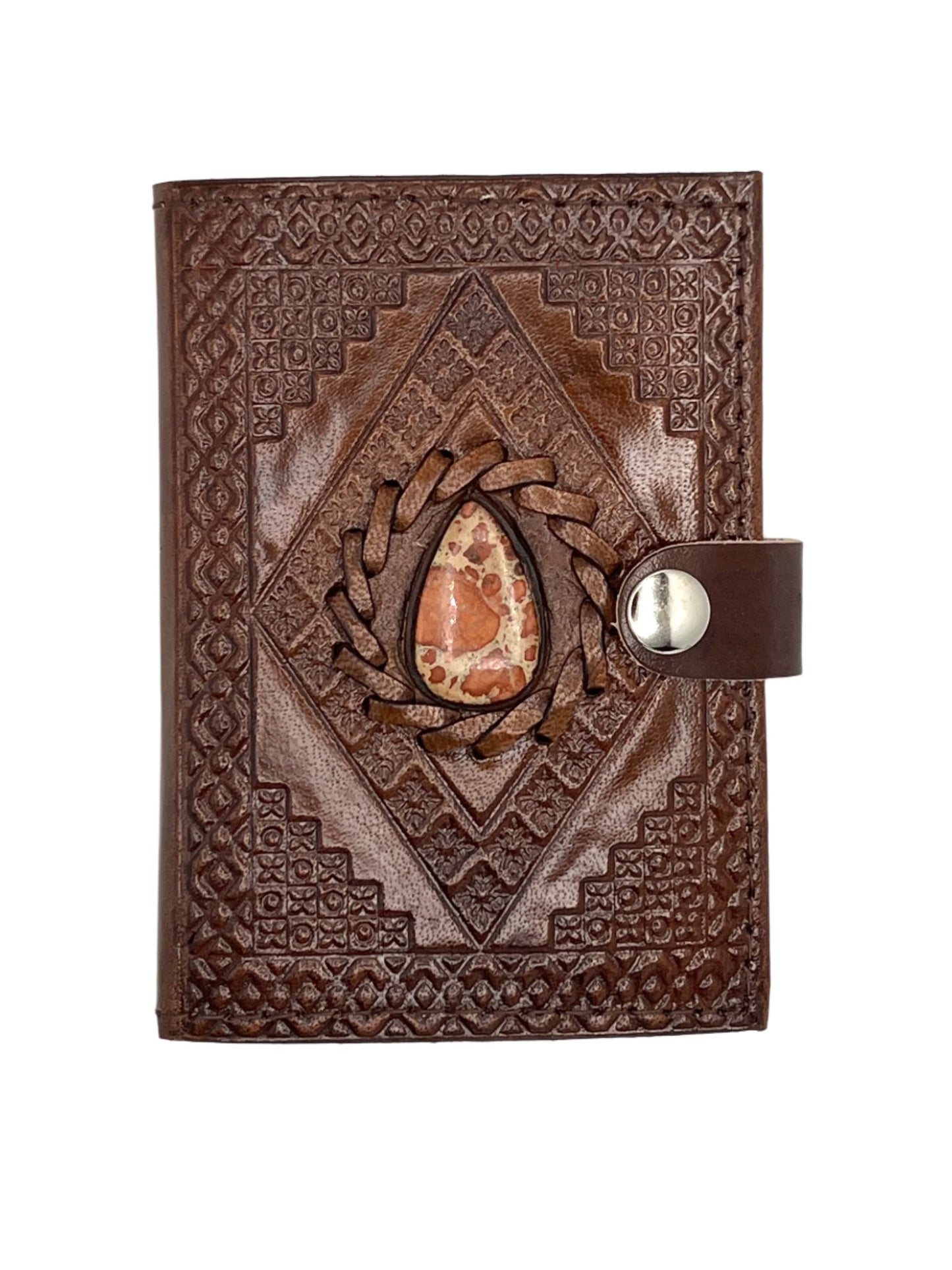 Camel Leather Gemstone Journal | Diamond | 5" x 3.5" x 1/2"