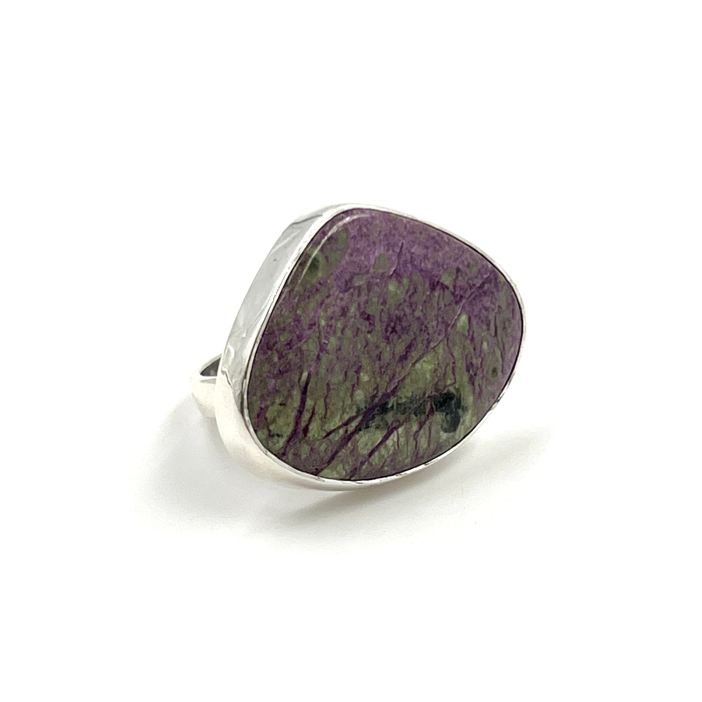 Sterling Silver Stichtite Teardrop Ring
