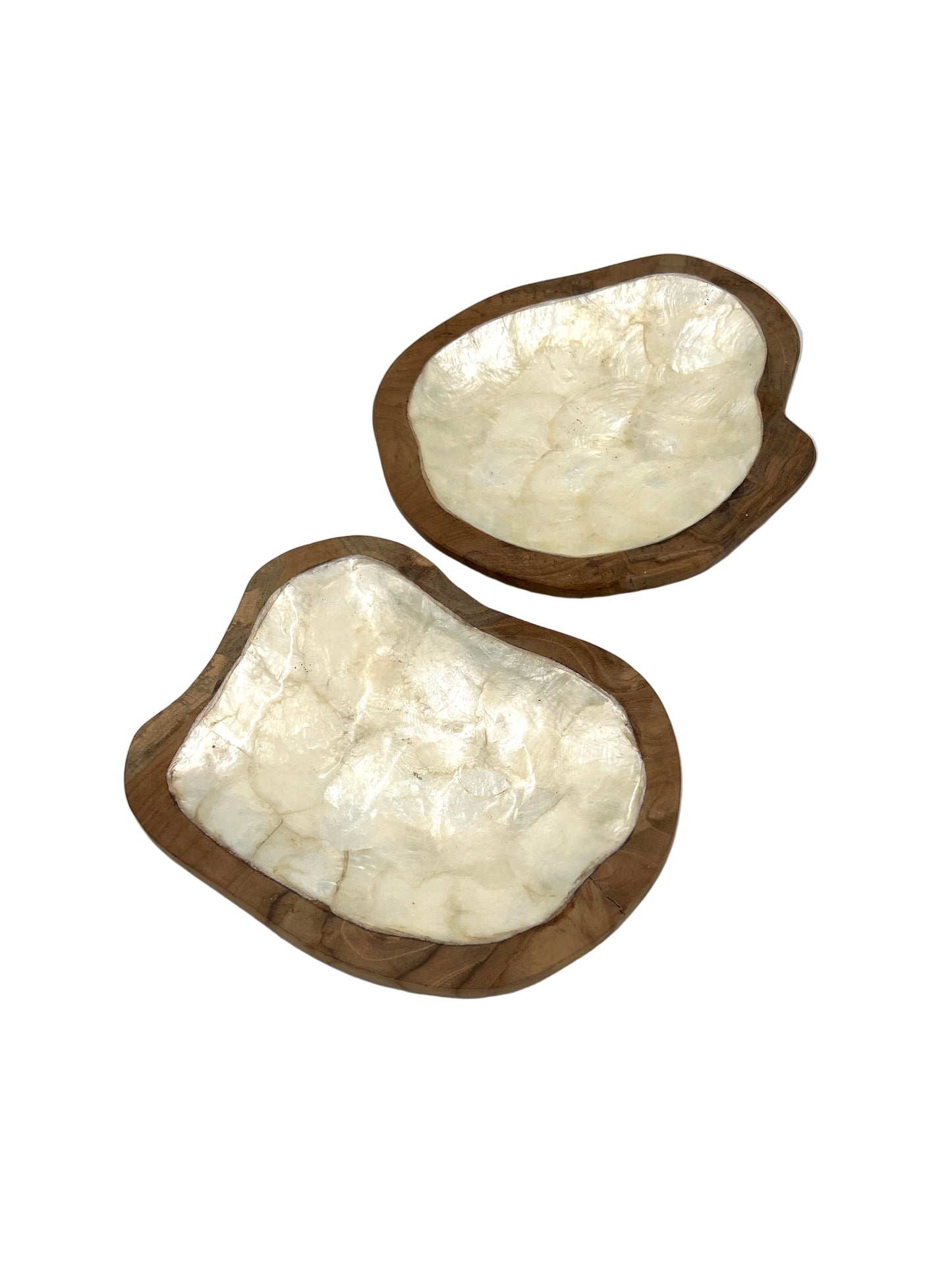 Freeform Sea Shell Wood Plate