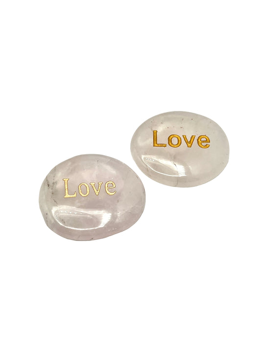 Love Rose Quartz Palm Stone