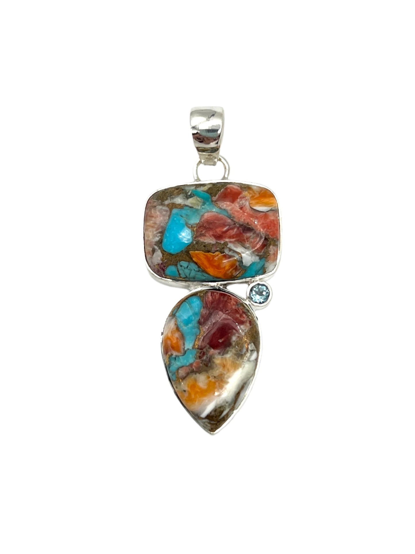 Spiny Oyster Shell Turquoise Pendants