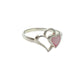 Sterling Silver Shell Double Heart Rings