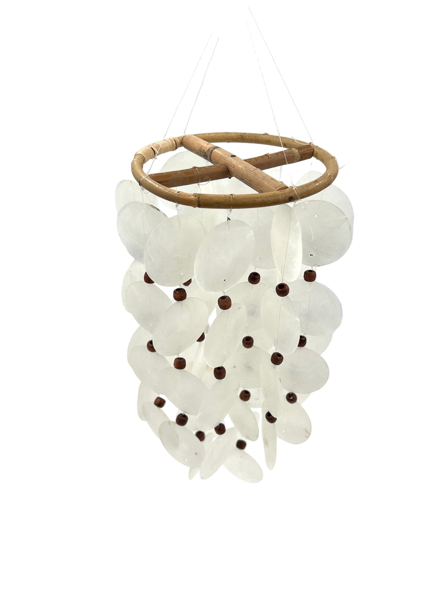Round Bamboo & Capiz Shell Wind Chime