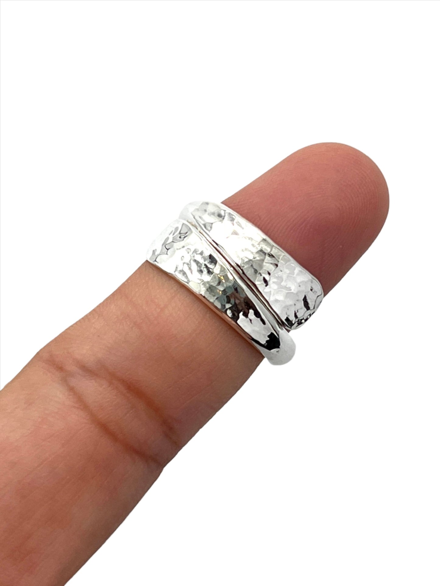 Sterling Silver Hammered Wrap Ring