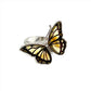 Carved Amber Butterfly Rings