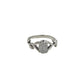 Faceted Oval Gemstone Vine Ring
