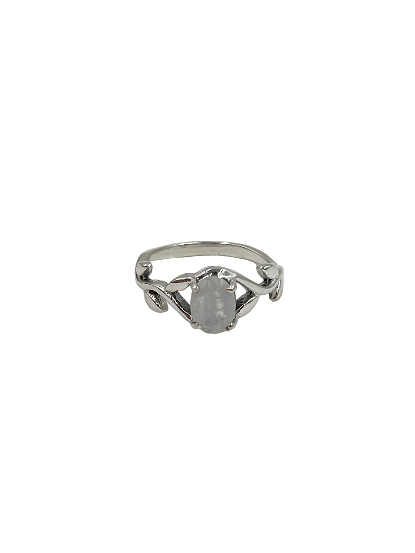 Faceted Oval Gemstone Vine Ring