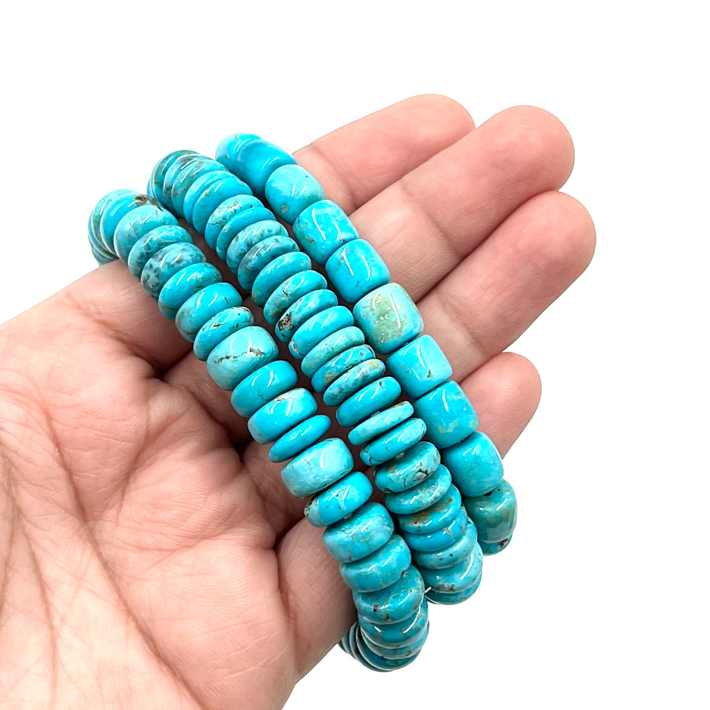 Kingman Turquoise Beaded Bracelets