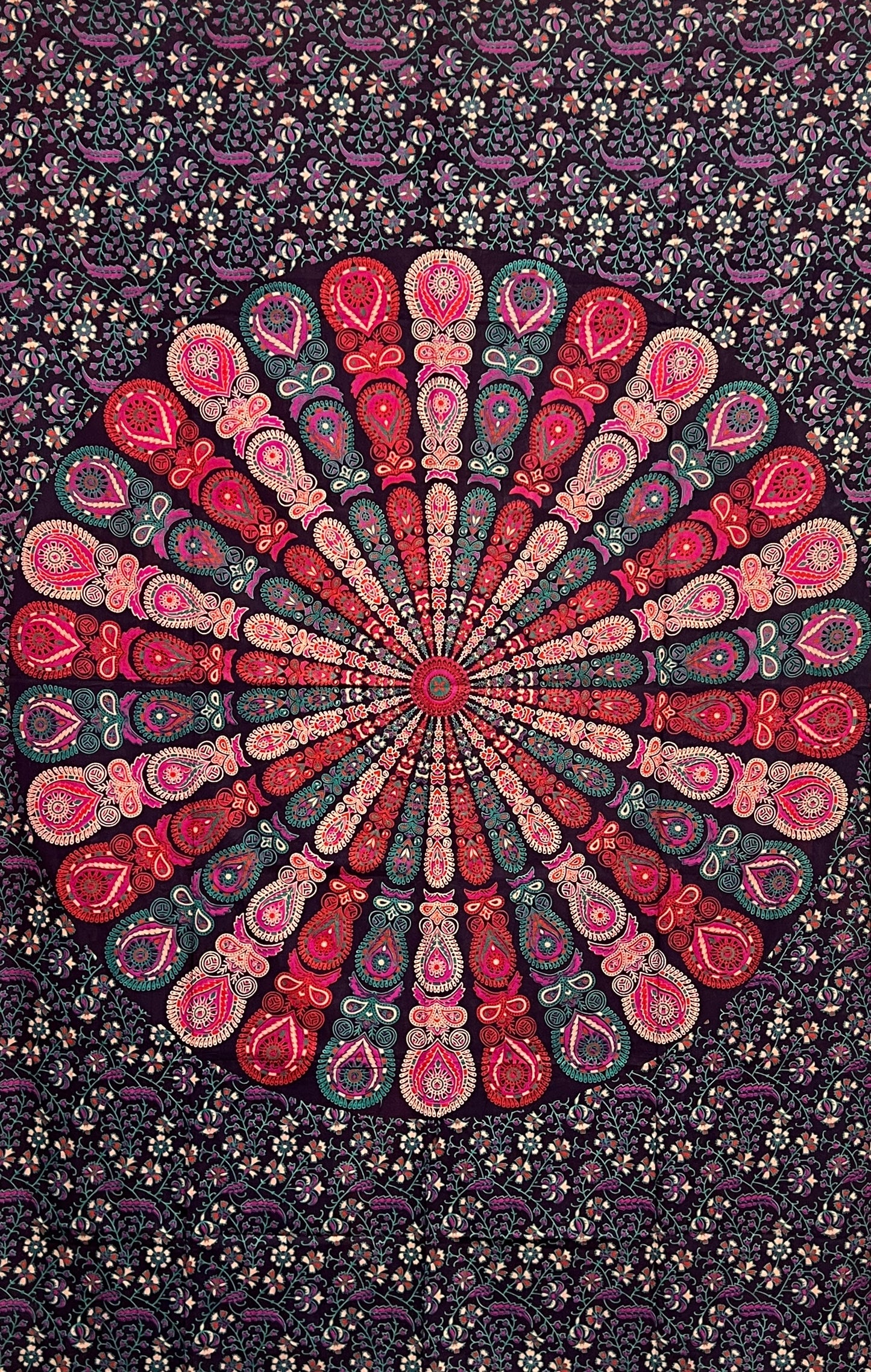 Peacock Flower Mandala Tapestries