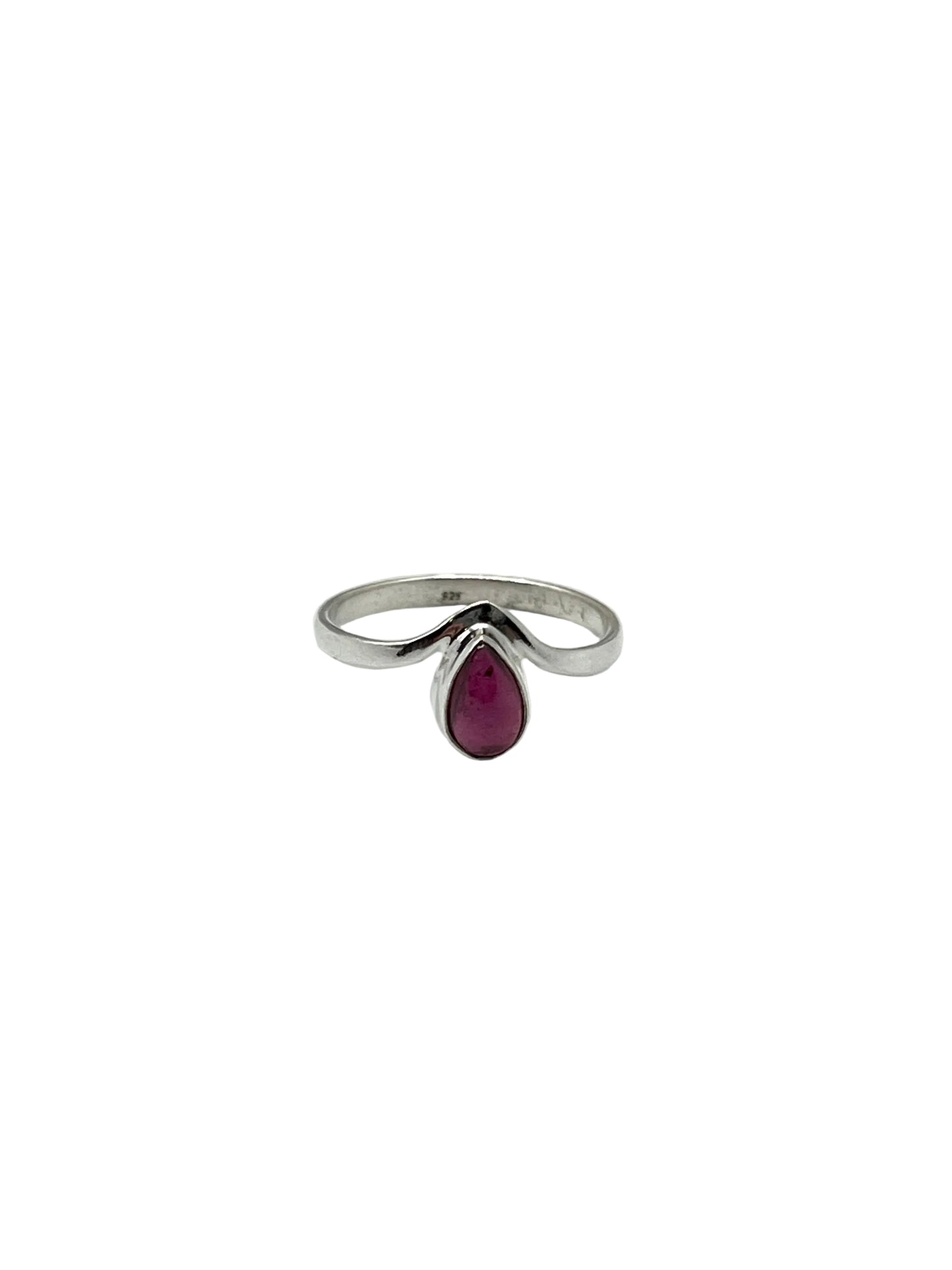 Teardrop Crown Gemstone Rings