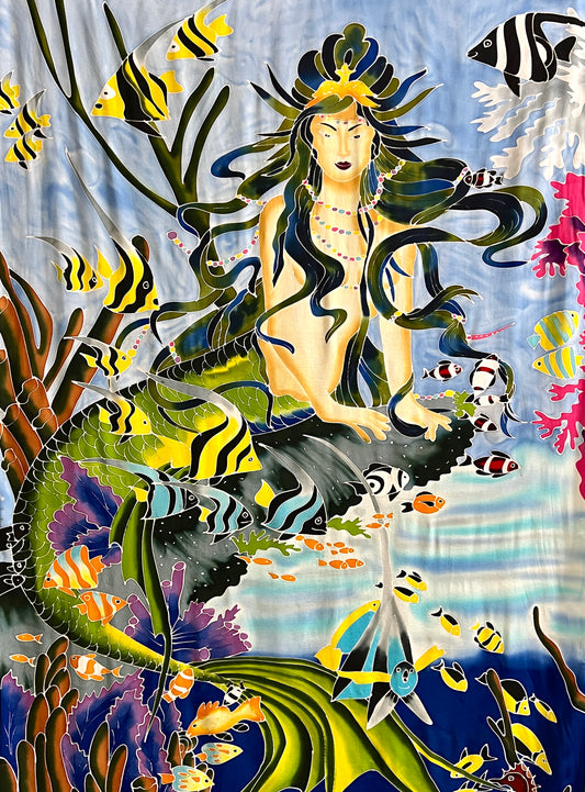 Hand Batiked Mermaid Sarong