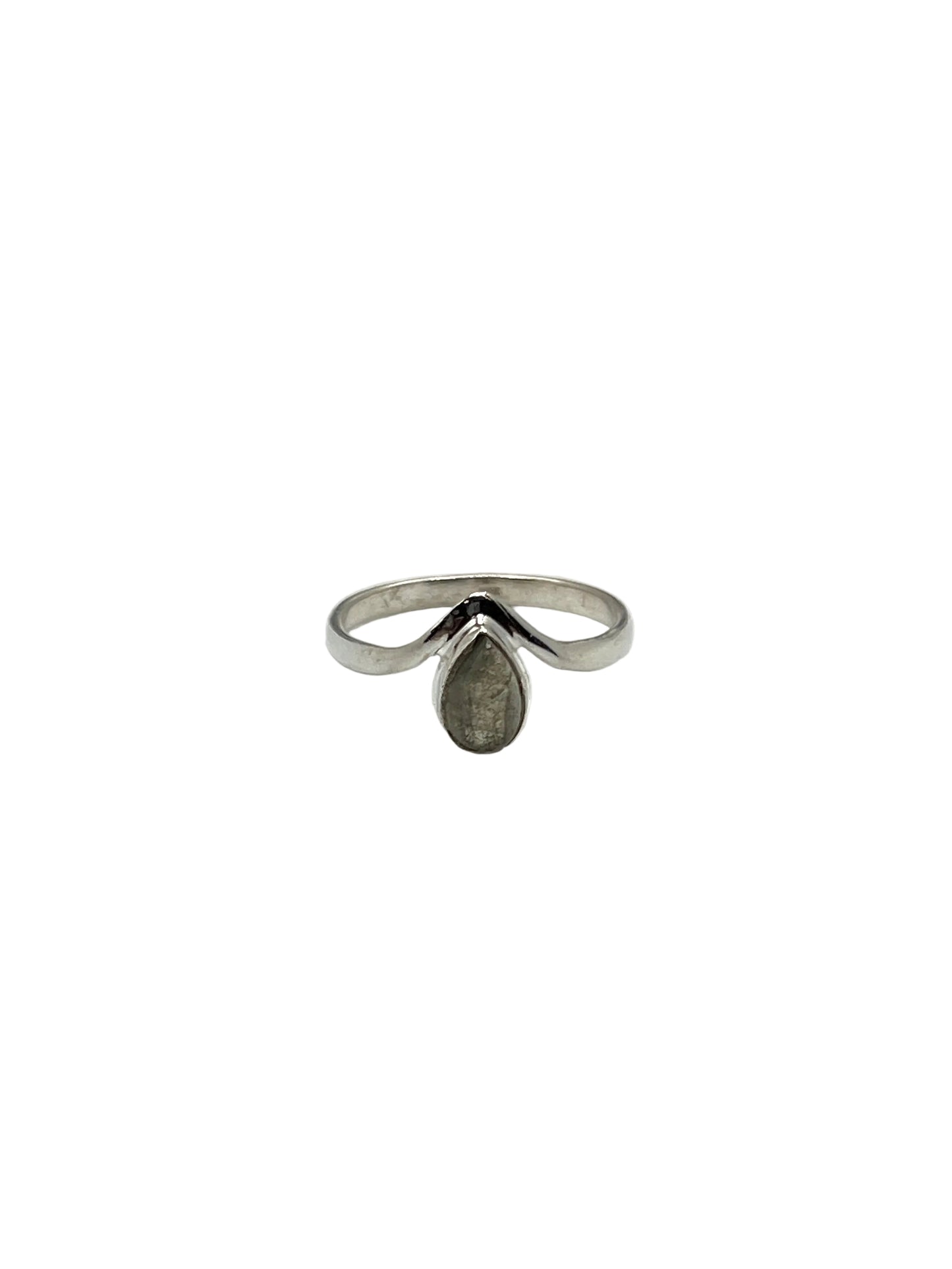 Teardrop Crown Gemstone Rings