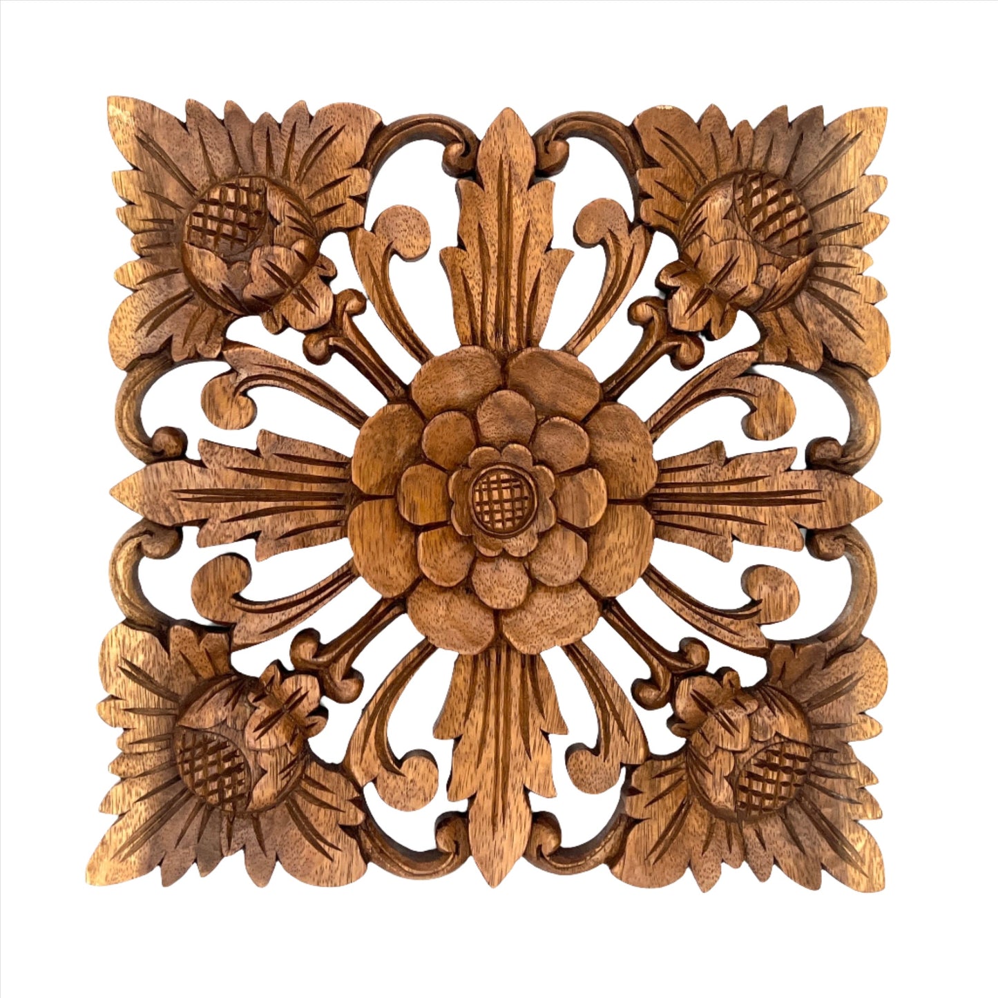 Lotus Flower Mandala Panel Carving