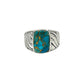 Sterling Silver Gemstone Wave Design Rings