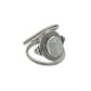 Sterling Silver Labradorite & Moonstone Shield Rings