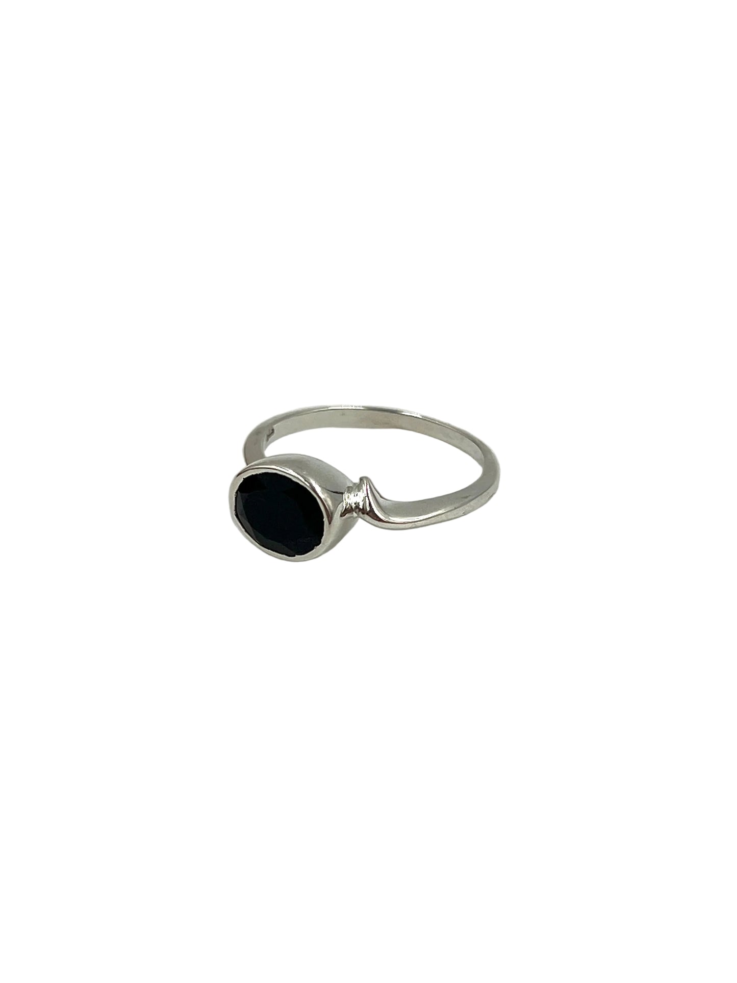 Faceted Oval Gemstone Ring