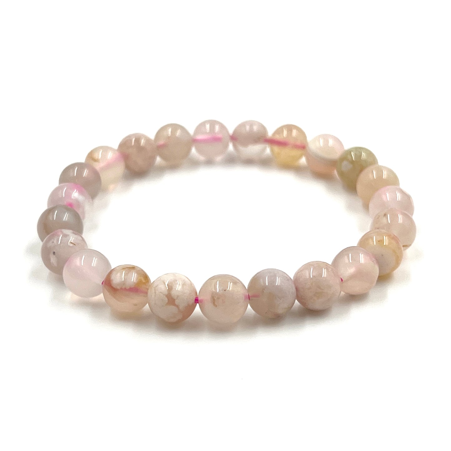 Flower Agate Stretchy Bracelets