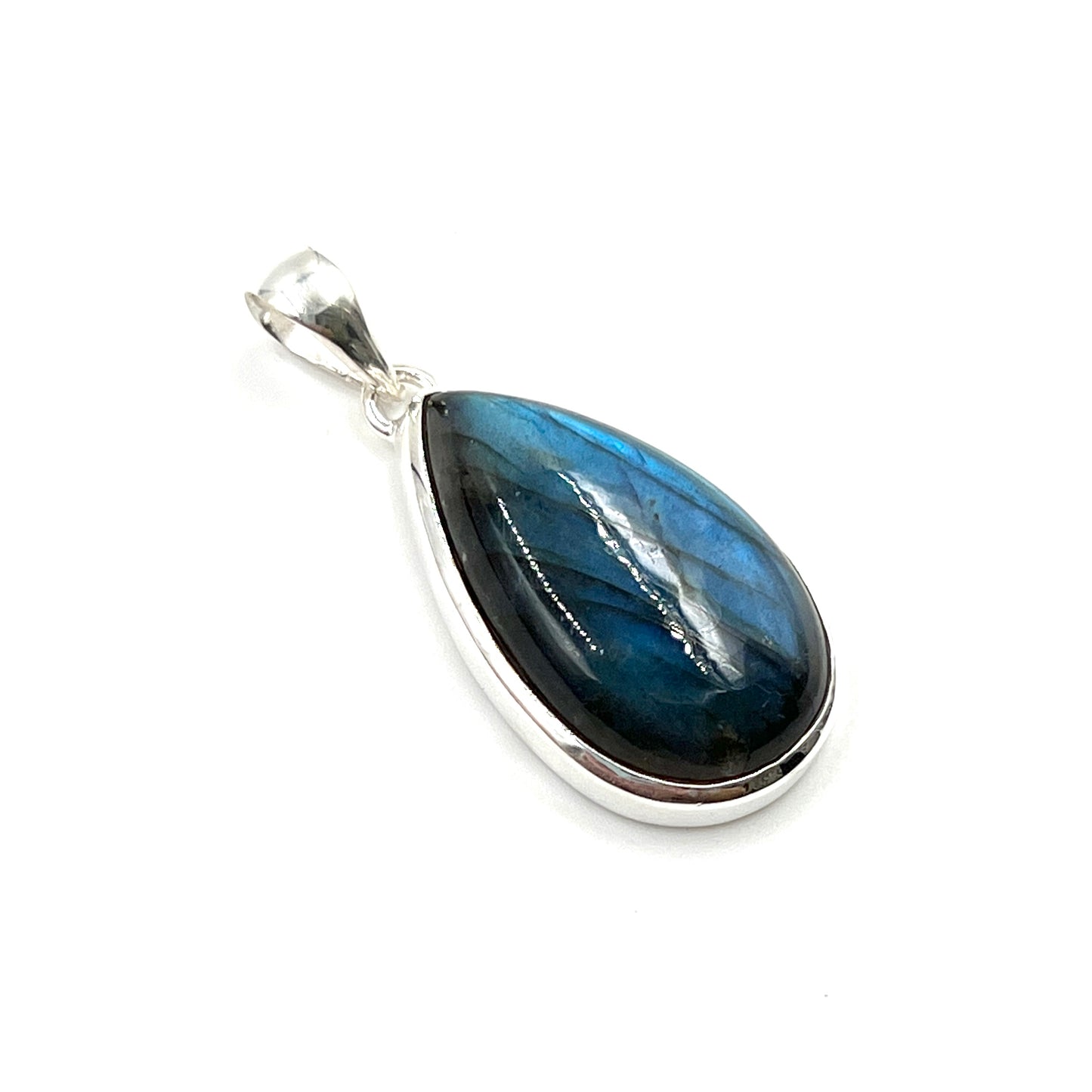 Sterling Silver Labradorite Teardrop Pendants