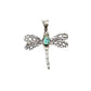 Sterling Silver Abalone Dragonfly Pendant