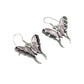 Sterling Silver Shell Filigree Butterfly Earrings