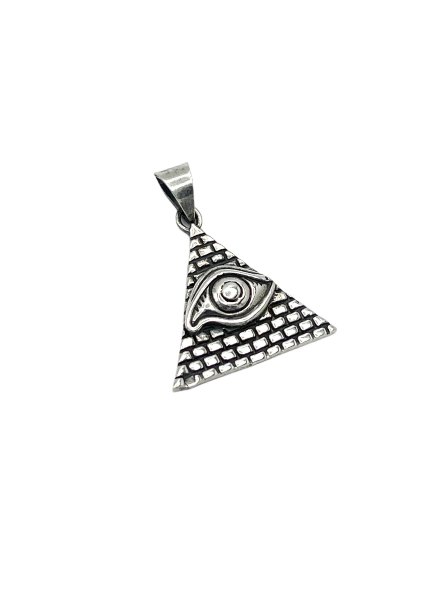 Silver Eye of Horus Pyramid Pendant