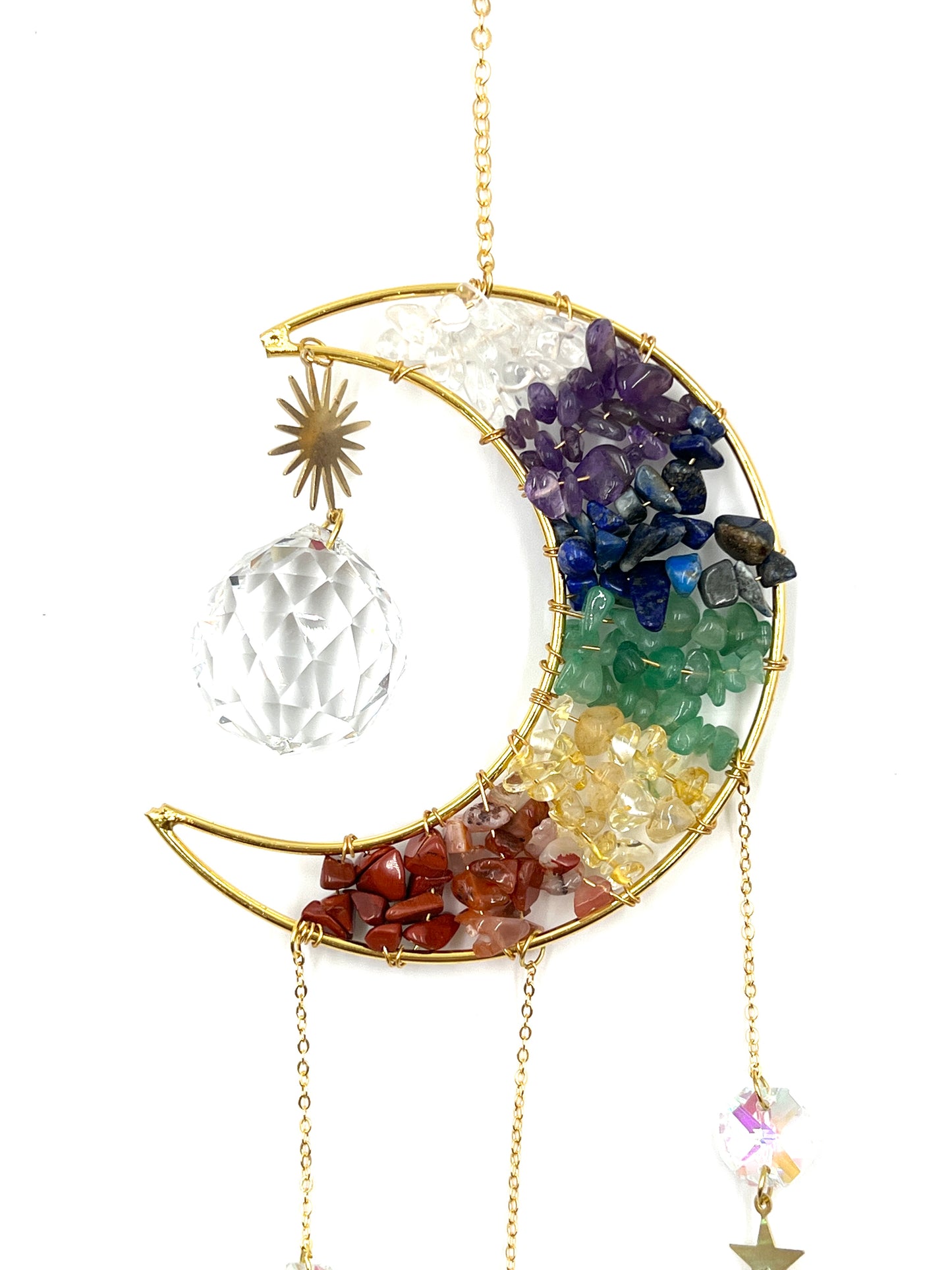 Crystal Crescent Moon Sun Catcher