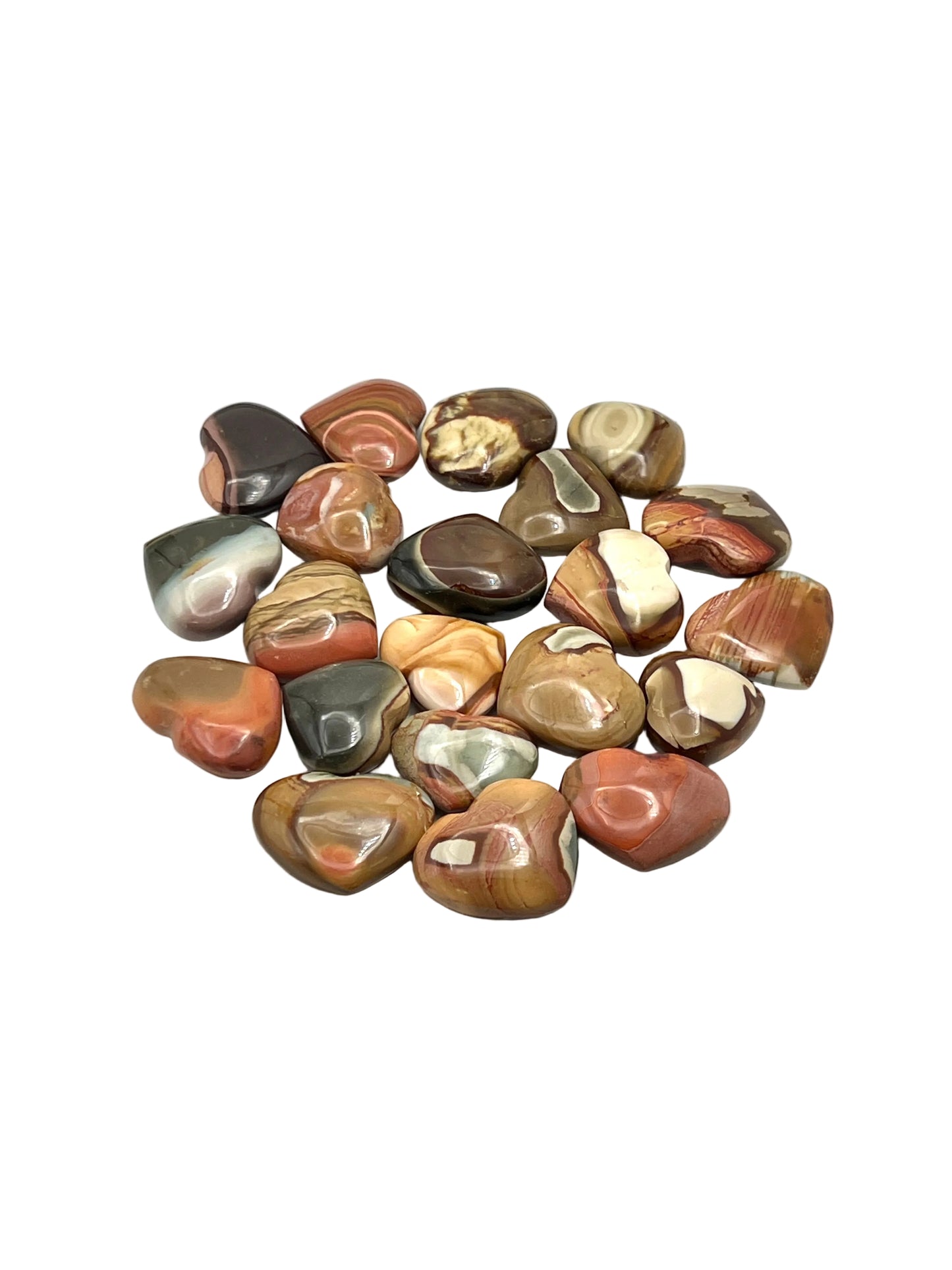 Polychrome Jasper Hearts