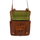 Camel Leather Cross Body Messenger Bag