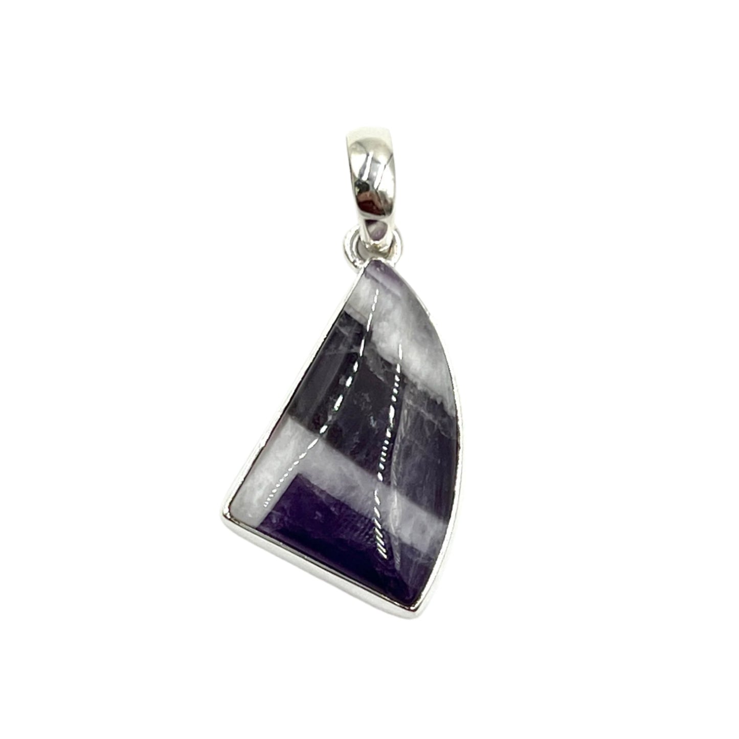 Chevron Amethyst Freeform Pendants