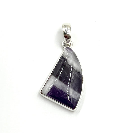 Chevron Amethyst Freeform Pendants