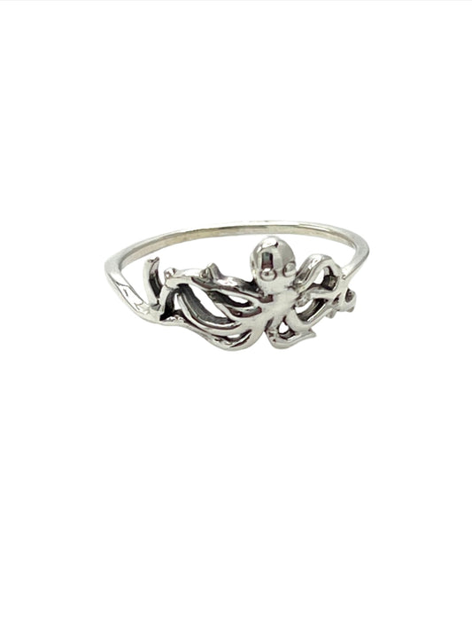 Sterling Silver Octopus Ring