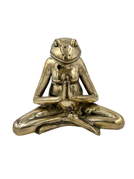 Bronze Meditating Frog